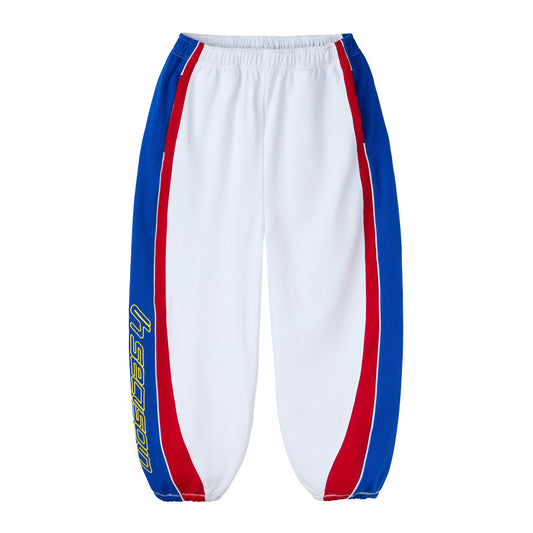 White Athletic Scrunch Sweatpants