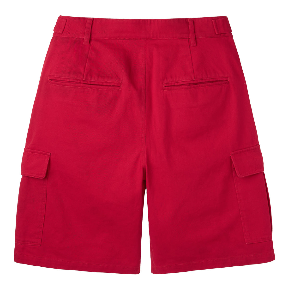 Red Utility Cargo Shorts