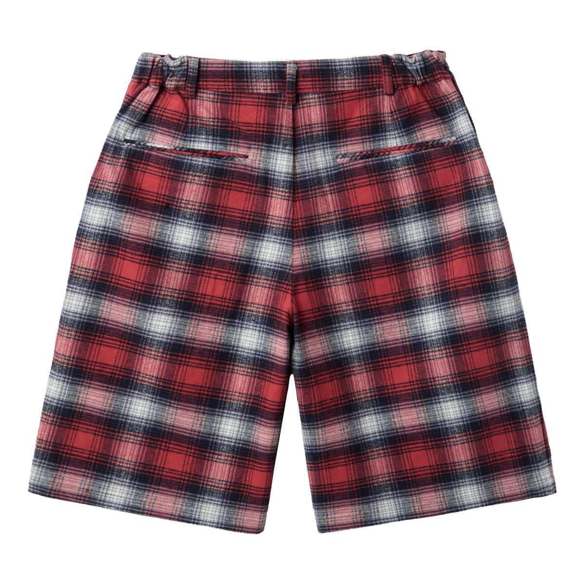 Pleated Plaid Shorts