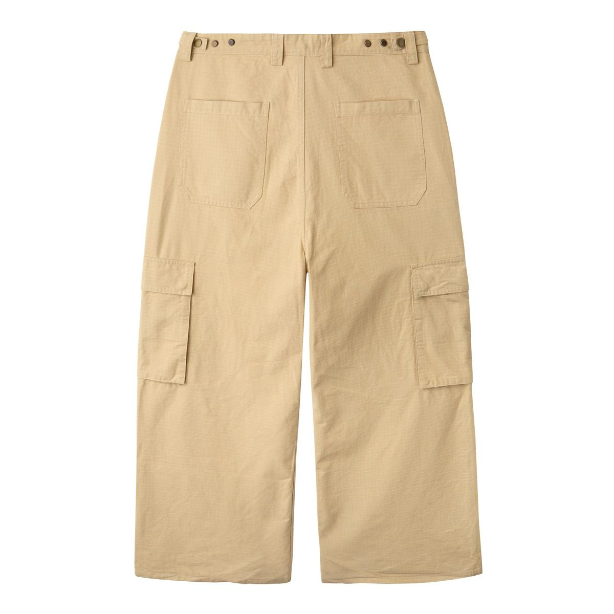 Khaki Wide-Leg Cargo