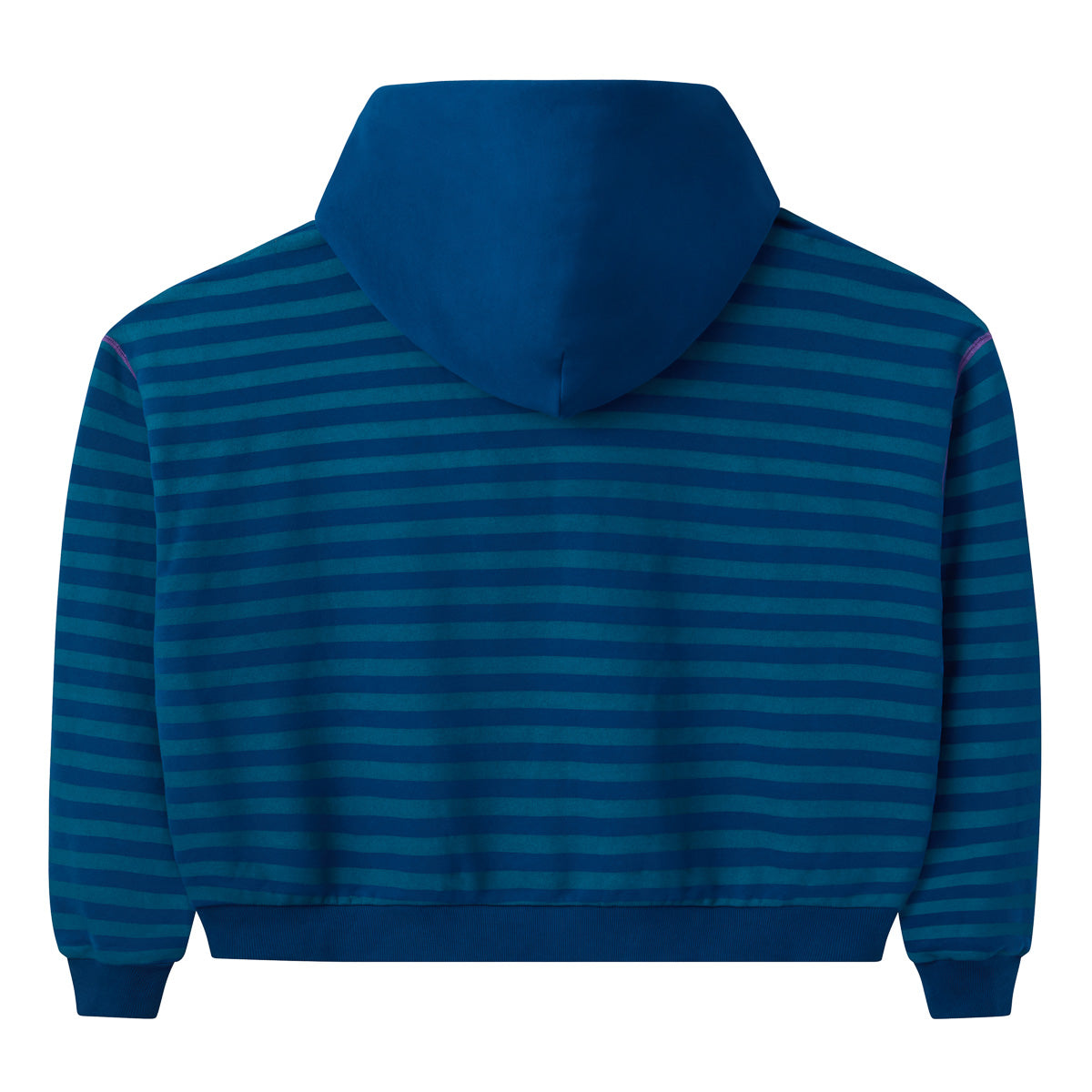 Blue Striped Zip up Hoodie
