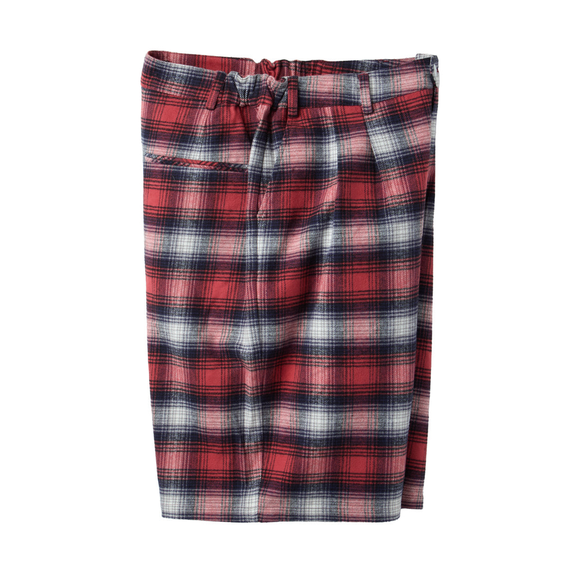 Pleated Plaid Shorts