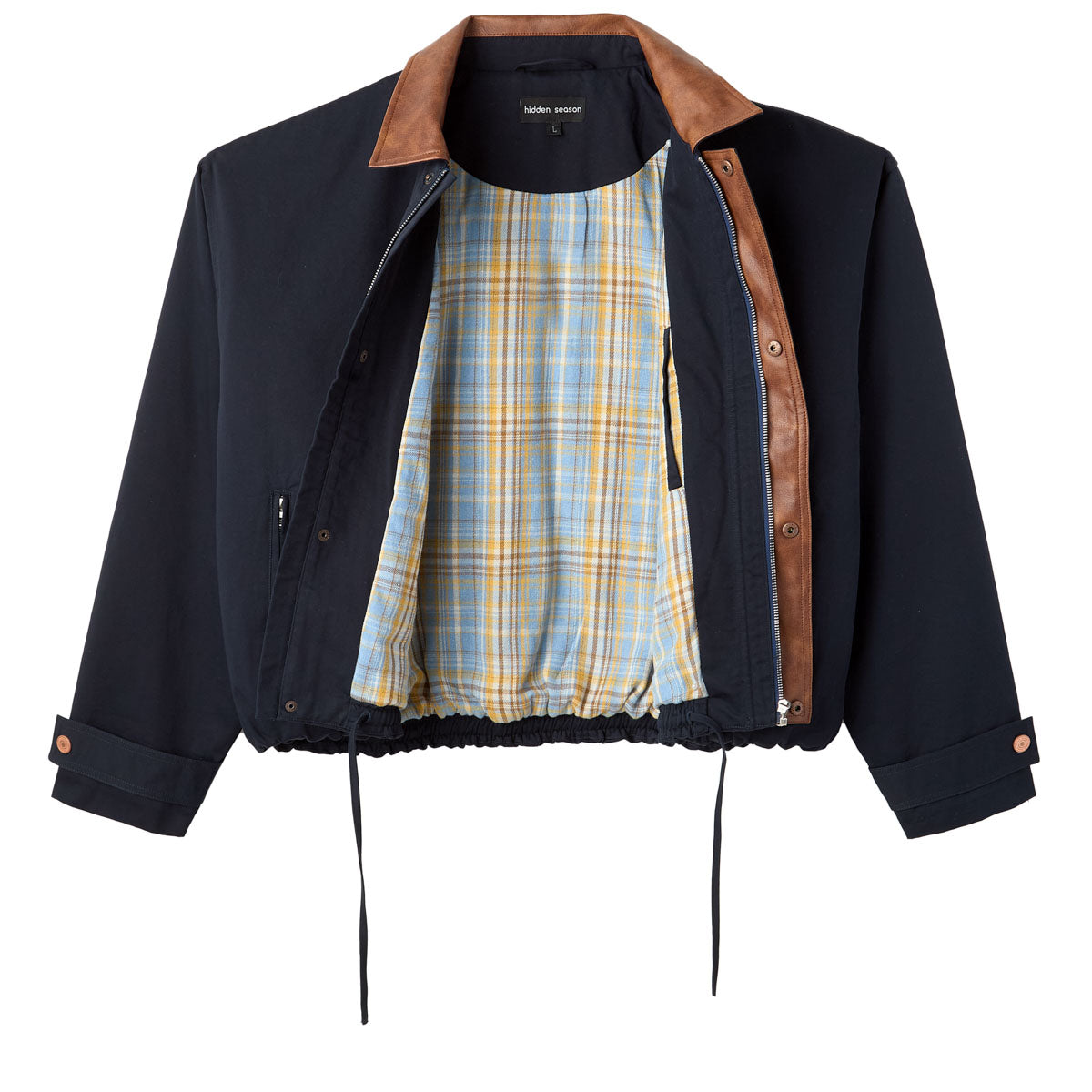 Twill Plaid Jacket Navy