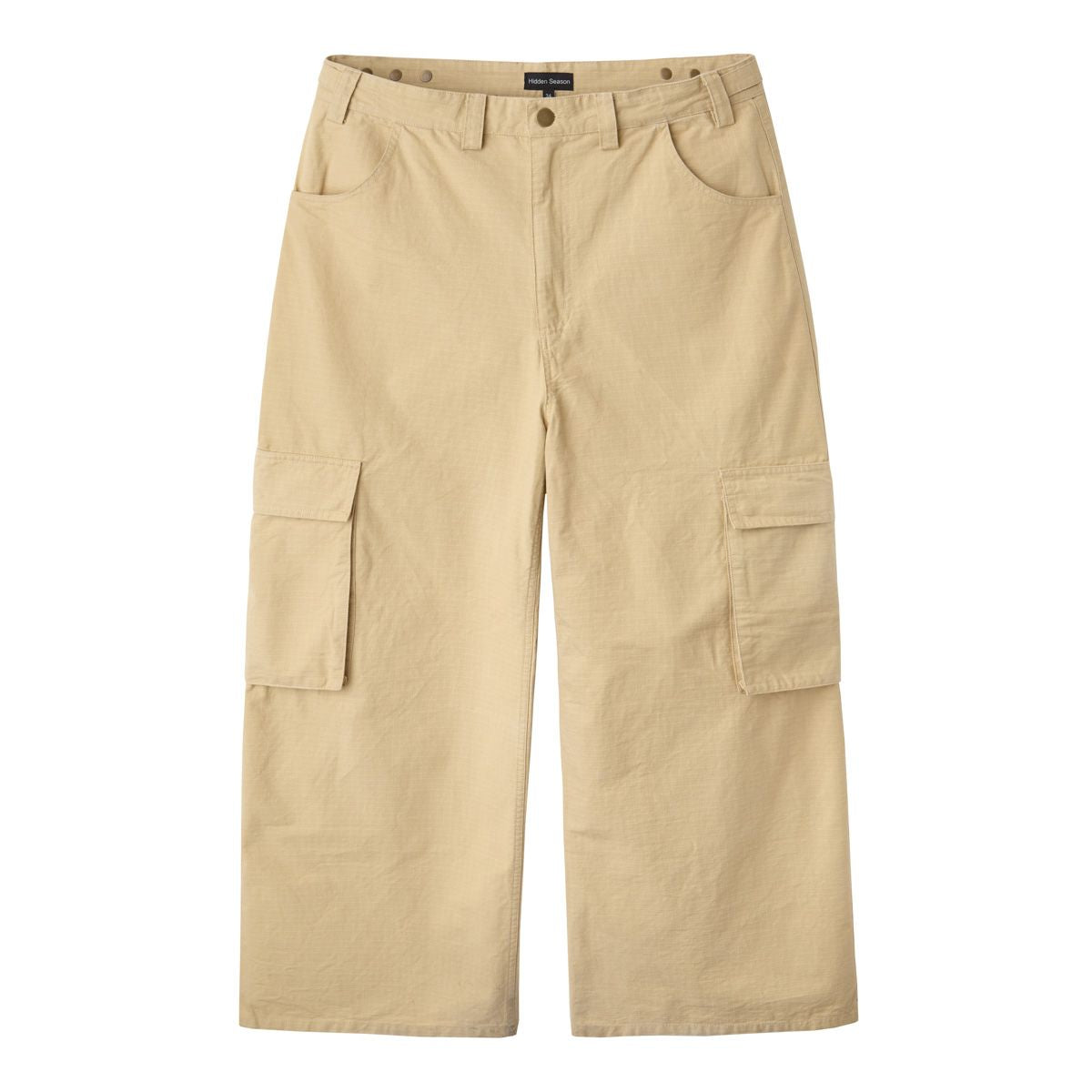 Khaki Wide-Leg Cargo