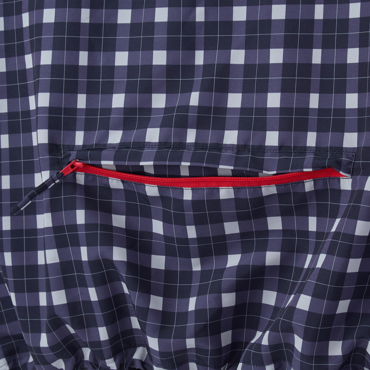 Black Plaid Nylon Jacket