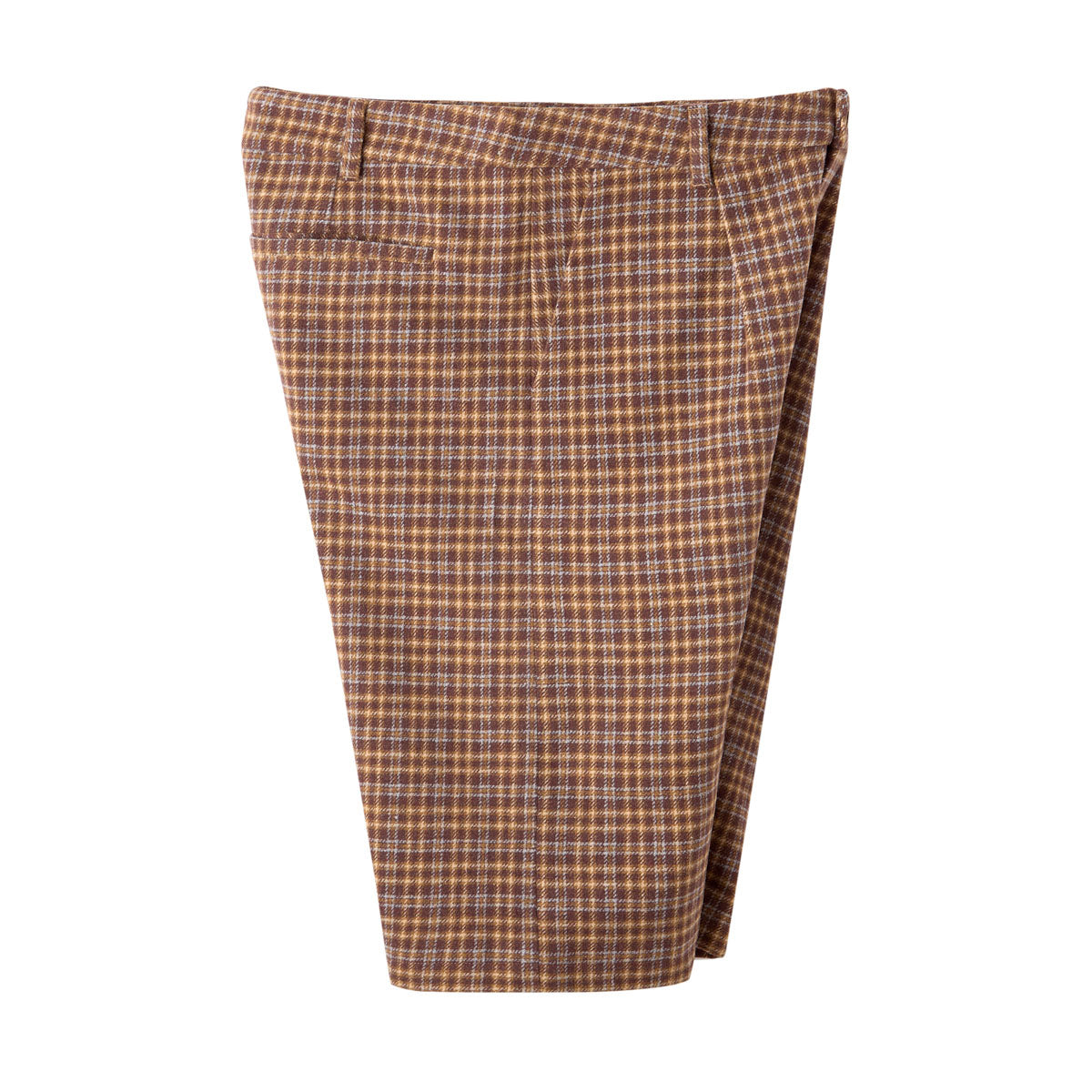 Oversized Plaid Shorts Brown