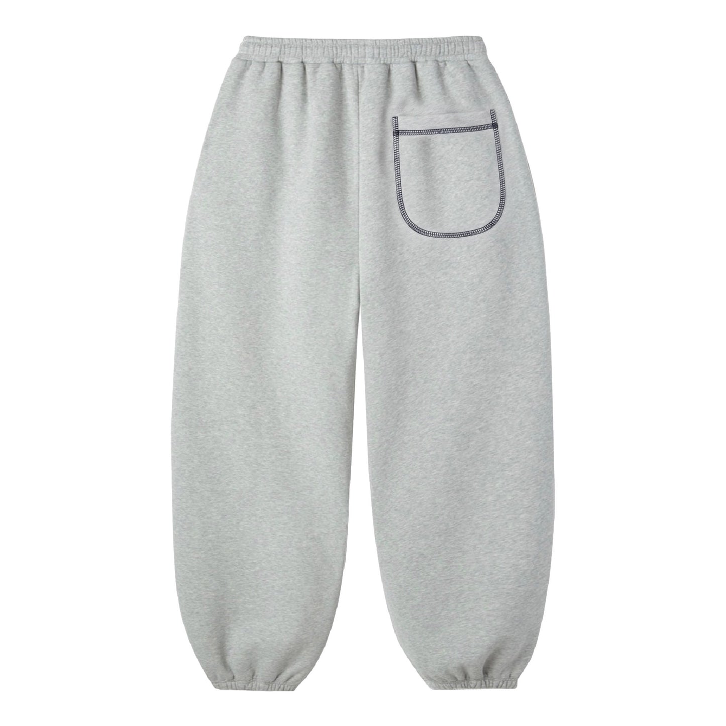 Grey Blank Scrunch Sweatpants