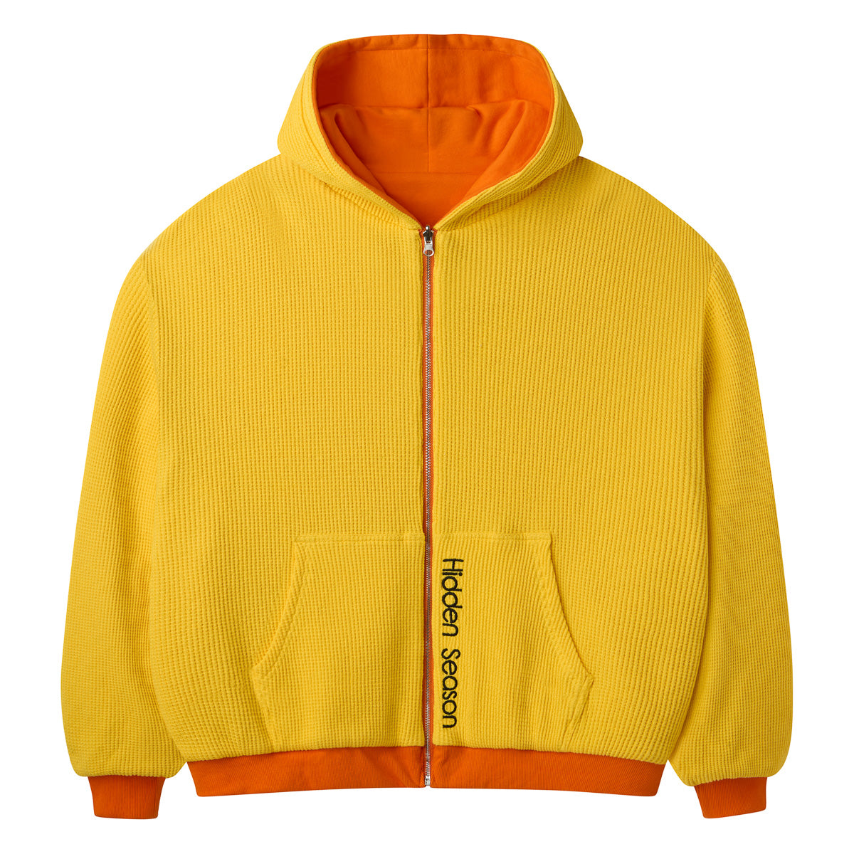 Orange Reversible Thermal Zip up