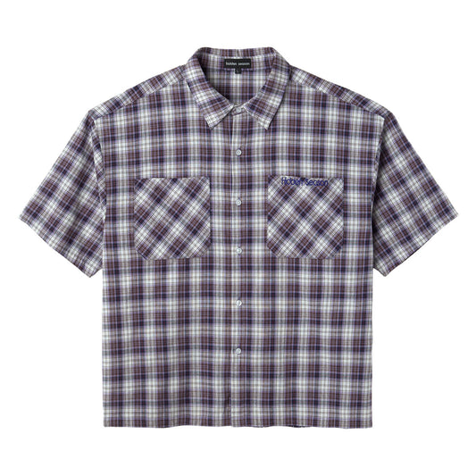 Purple Plaid Button Up