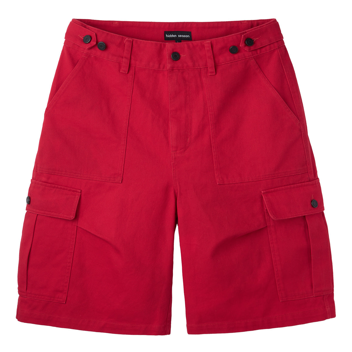 Red Utility Cargo Shorts