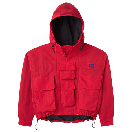 Multi pocket Windbreaker Red