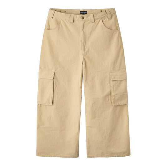Khaki Wide-Leg Cargo