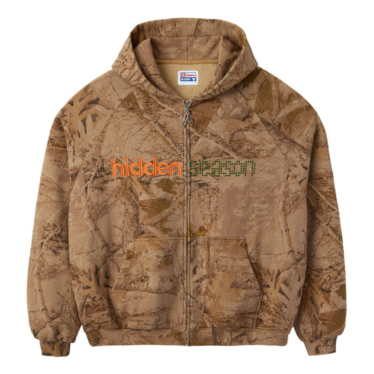 Camo Hidden Season Zip Up Hoodie