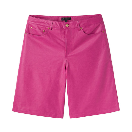Pink Leather shorts