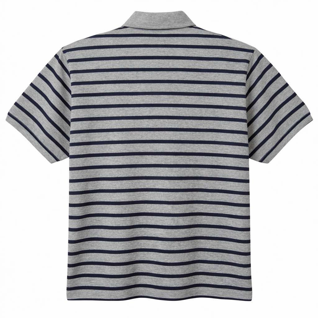 Grey Multi button Polo