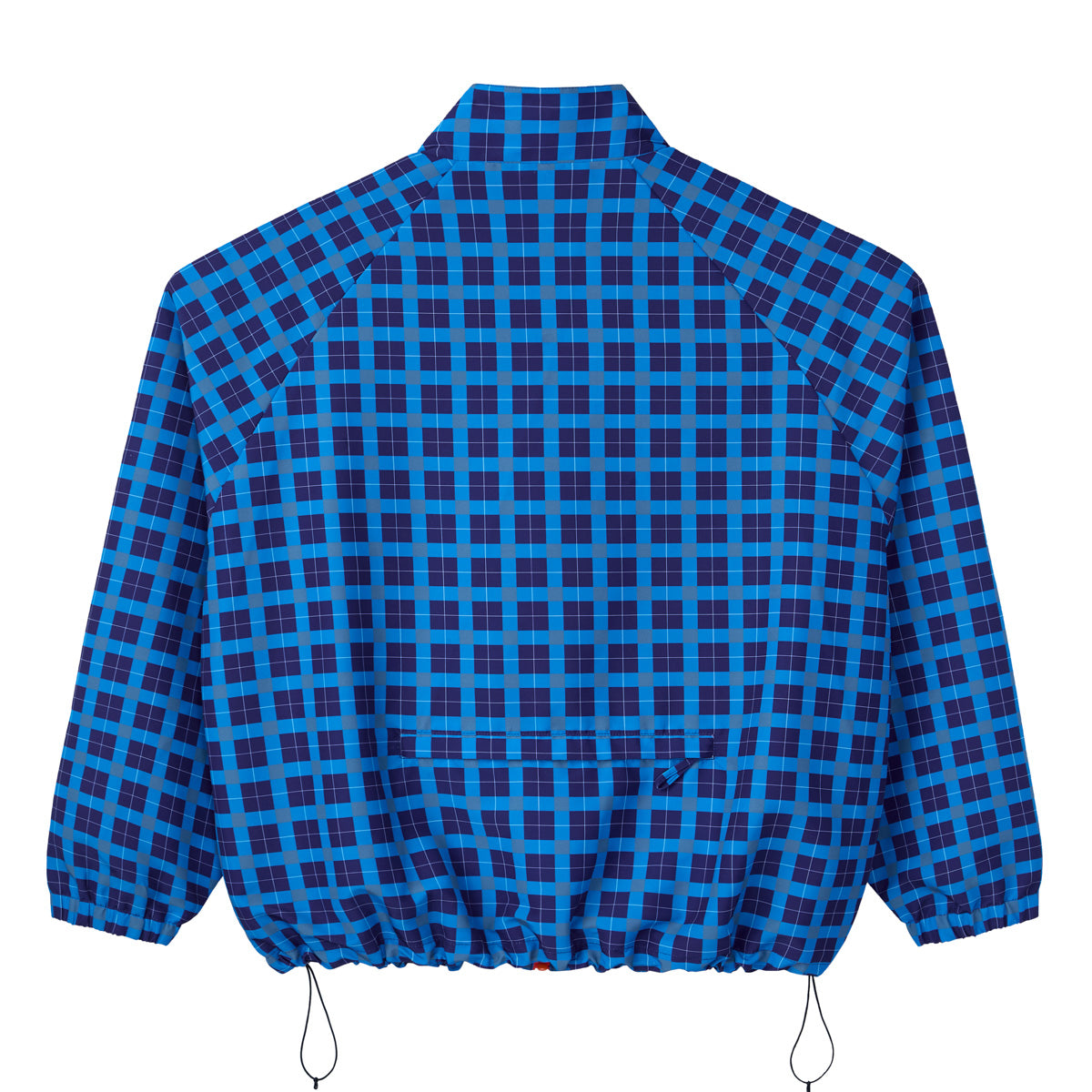 Blue Plaid Nylon Jacket