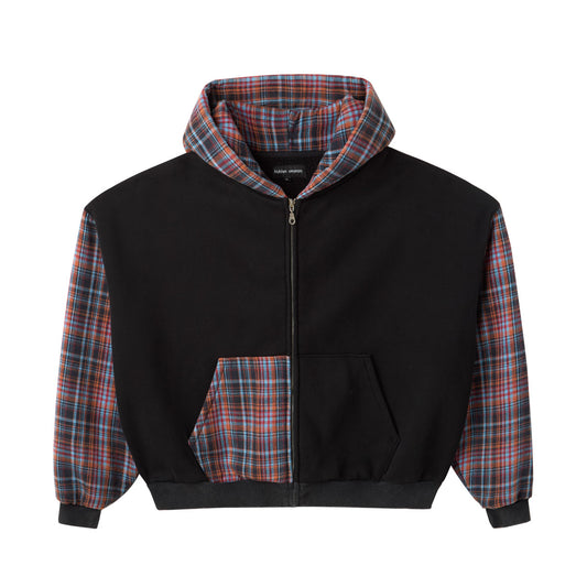 Plaid pockets Zip Up v2